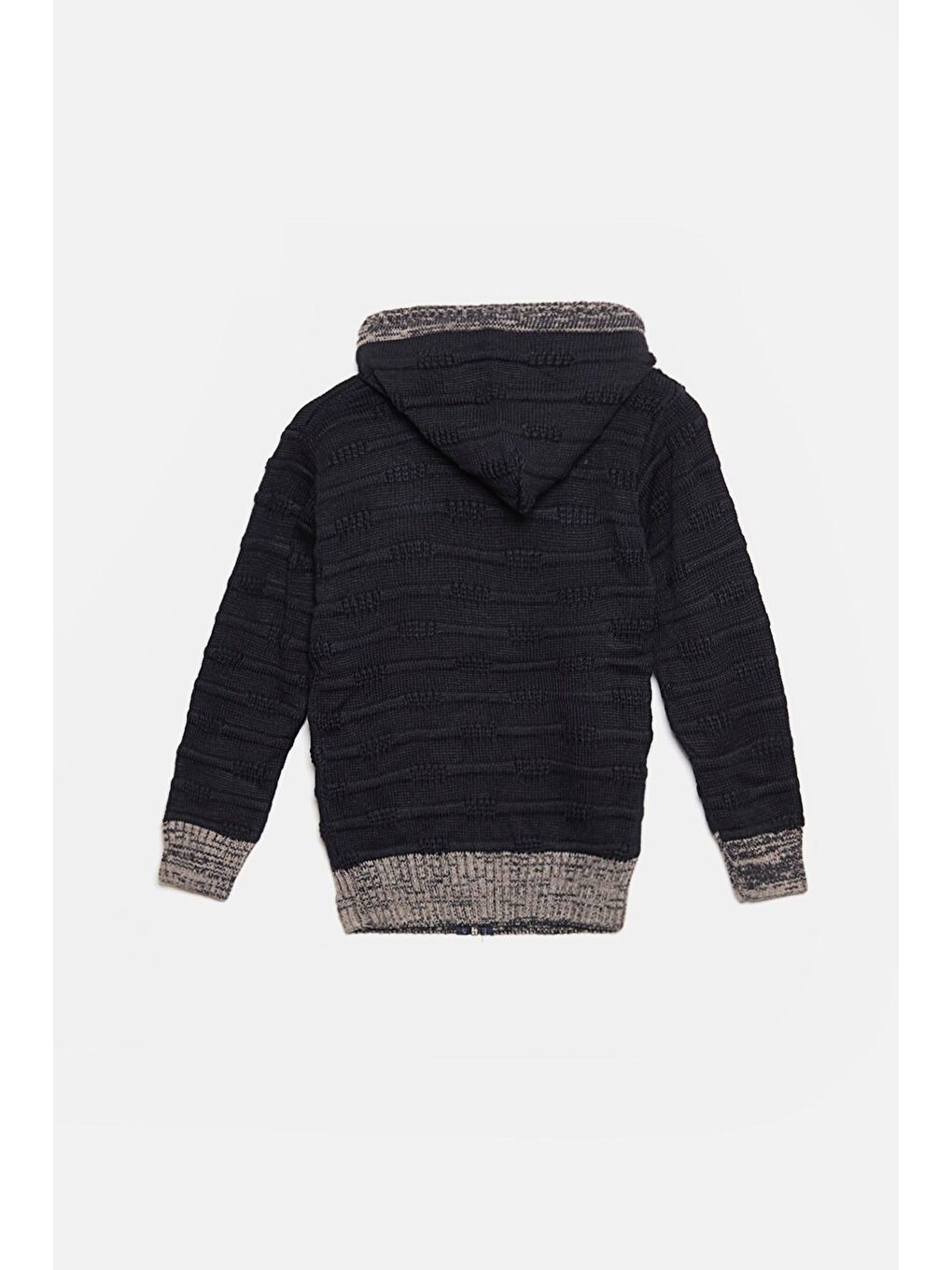 Lacivert Kürk Detaylı Triko Erkek Çocuk Hırka-1