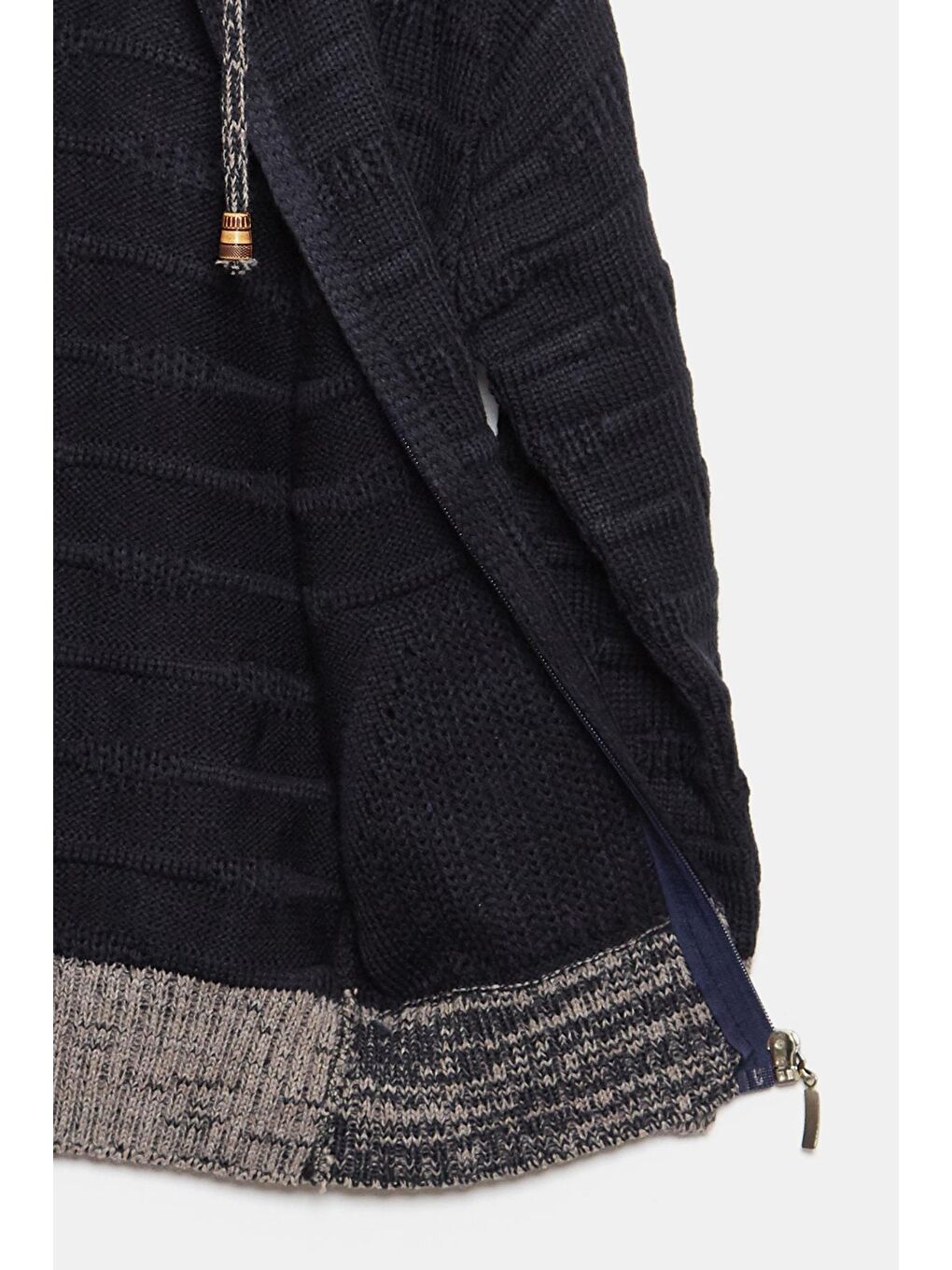 Lacivert Kürk Detaylı Triko Erkek Çocuk Hırka-2