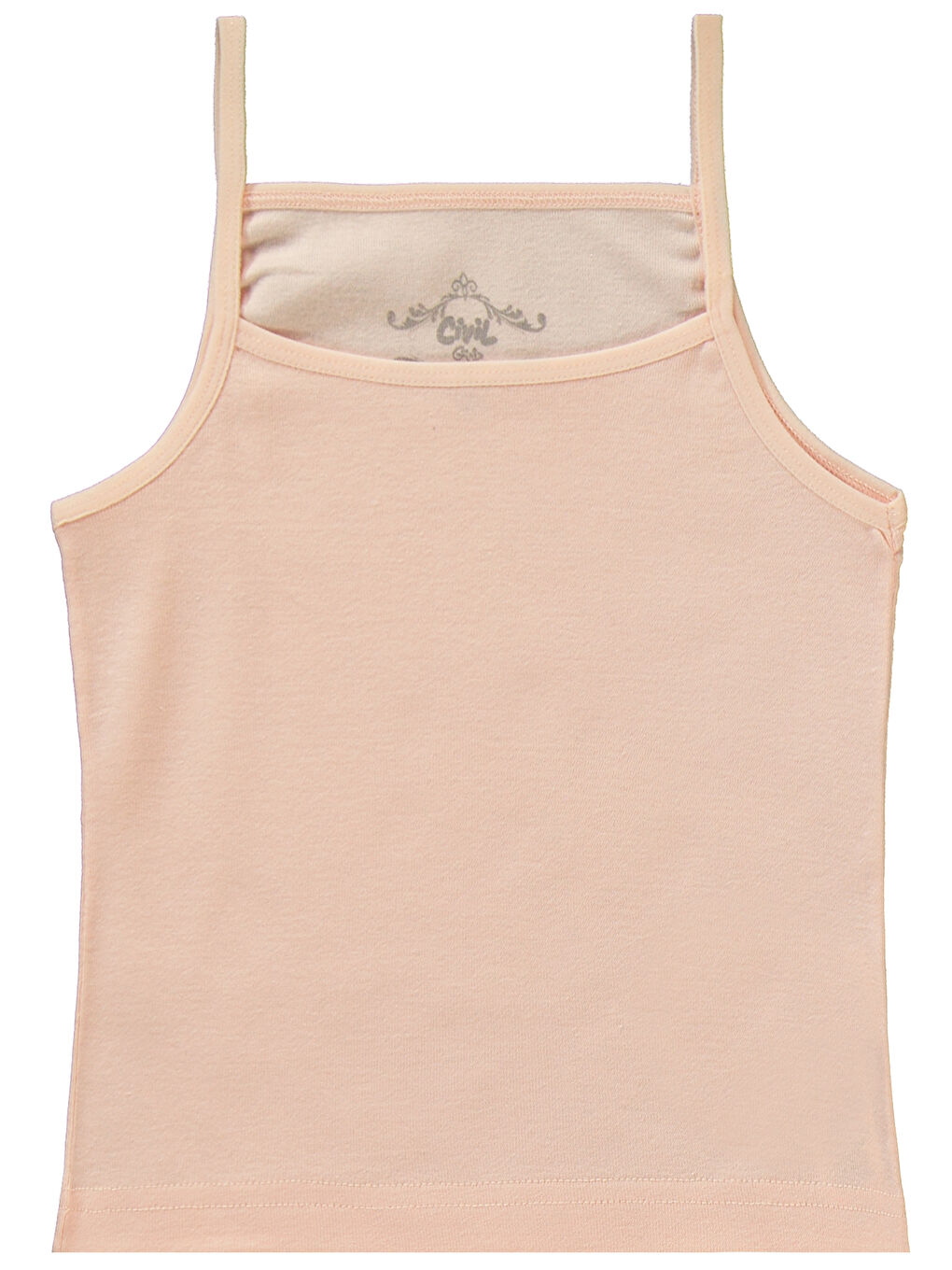 Pembe Girls Kız Çocuk 3'lü Atlet Set 2-10 Yaş Somon-1