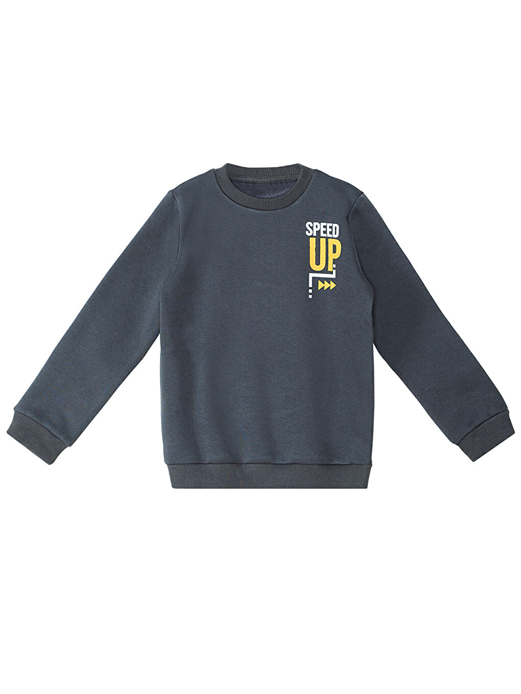 Düz Koyu Gri Erkek Çocuk Eşofman Altı Takım-4