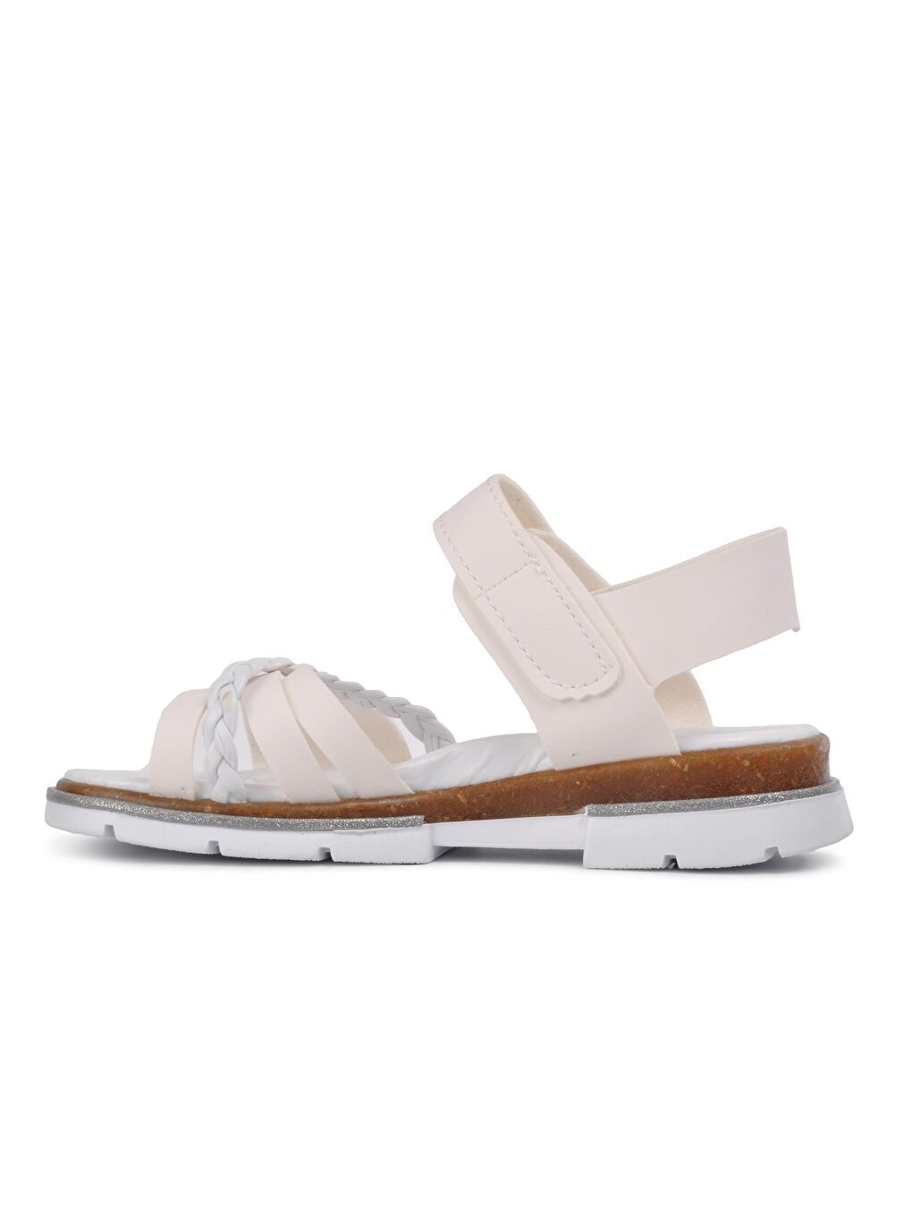 001 Beyaz Kız Çocuk Sandalet-1