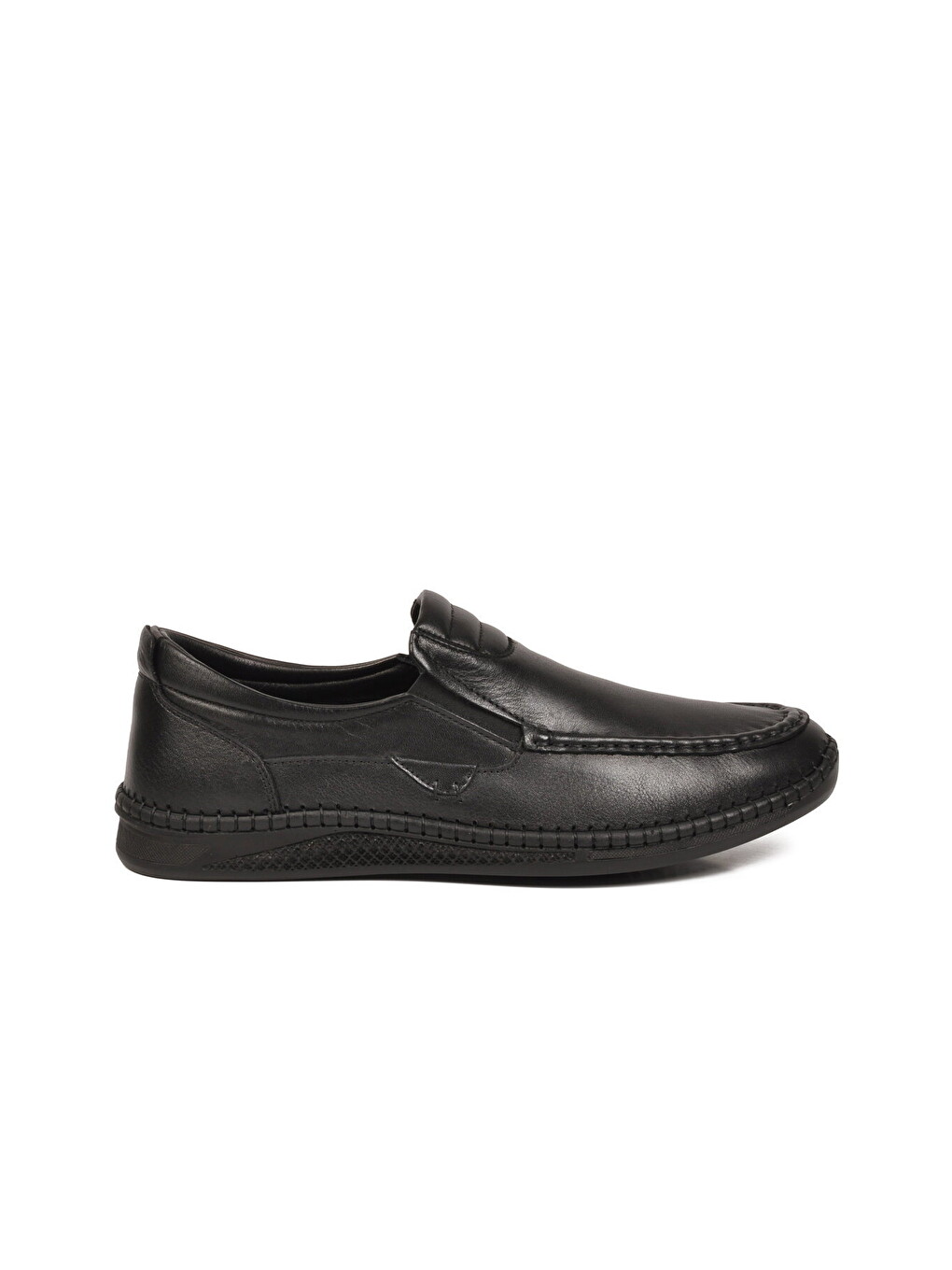 Erkek Siyah Hakiki Deri Hafızalı Rahat Taban Smart Casual Ayakkabı Loafer M741 M-1