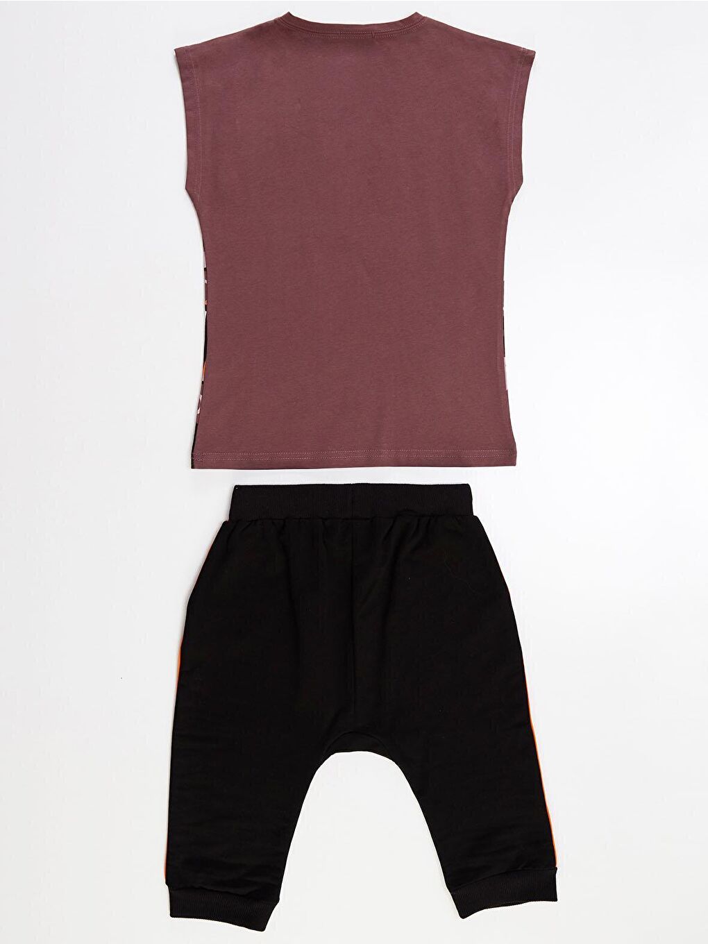 Siyah Monster Shark Erkek Çocuk Tişört Şort Takım-3