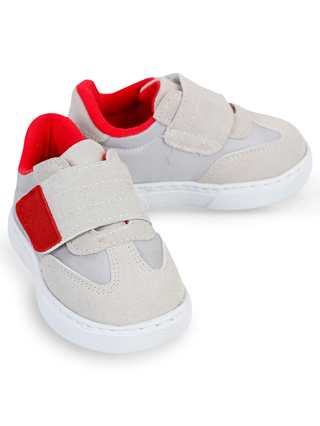 Boys Erkek Çocuk Spor Ayakkabı 21-25 Numara Gri-Kırmızı-1