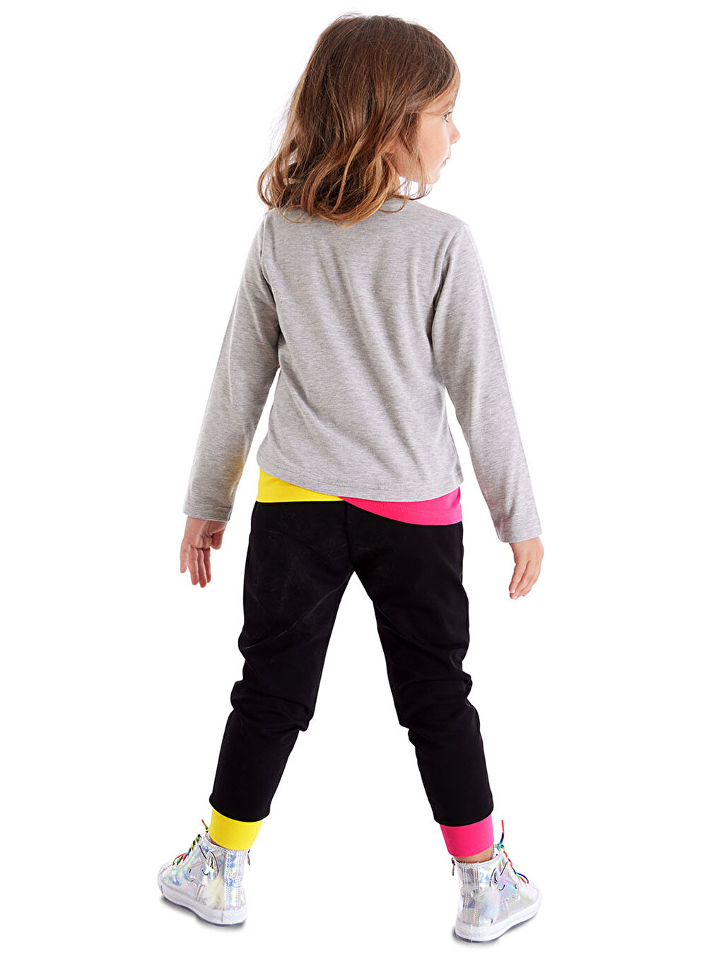 Karışık Roller Star Paten Kız Tişört Tayt Takım-1