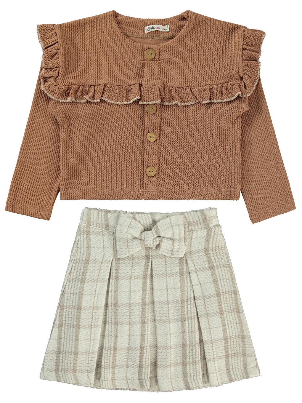 Girls Kız Çocuk Takım 6-9 Yaş Bej