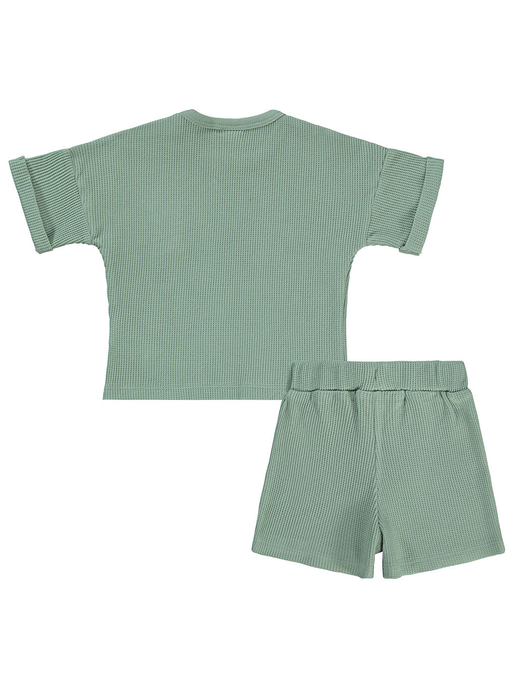 Baby Erkek Bebek Şortlu Takım 6-18 Ay Çağla Yeşili-1
