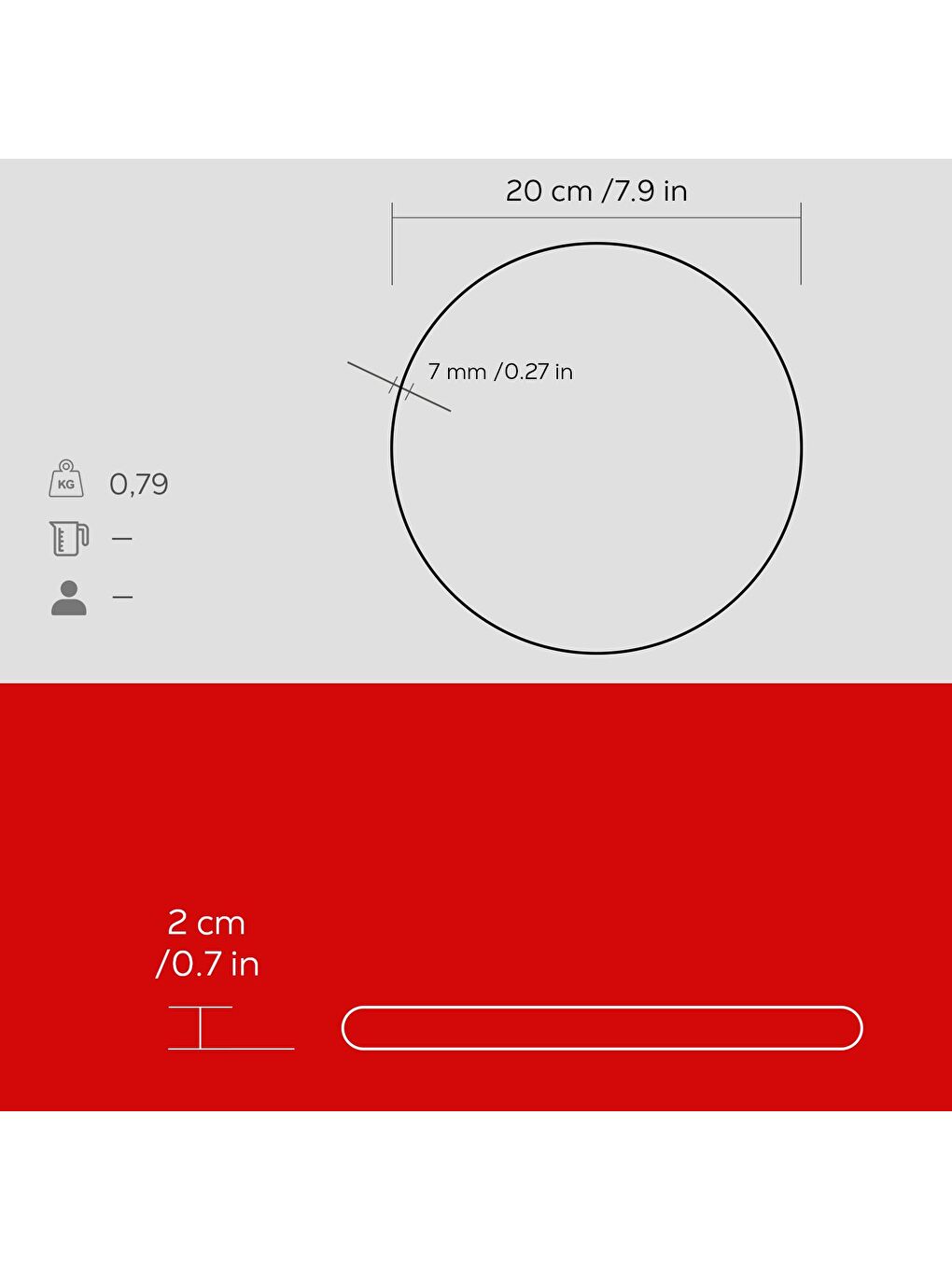 LAVA Kırmızı Demir Nihale Çap(Ø)20cm. - 3