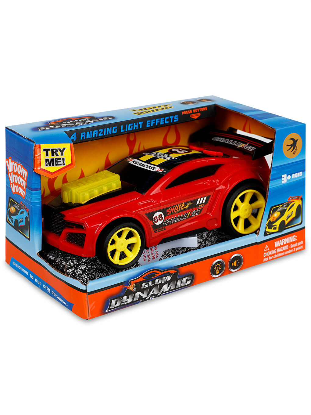 Seher Oyuncak Sesli ve Işıklı Yarış Arabası Kırmızı