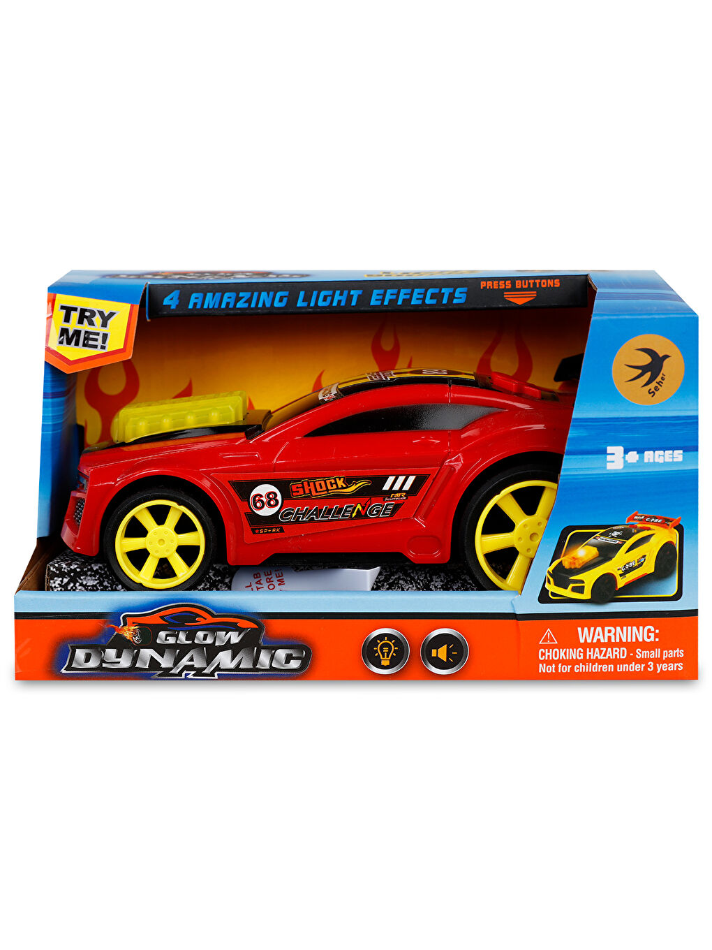 Seher Oyuncak Sesli ve Işıklı Yarış Arabası Kırmızı-1