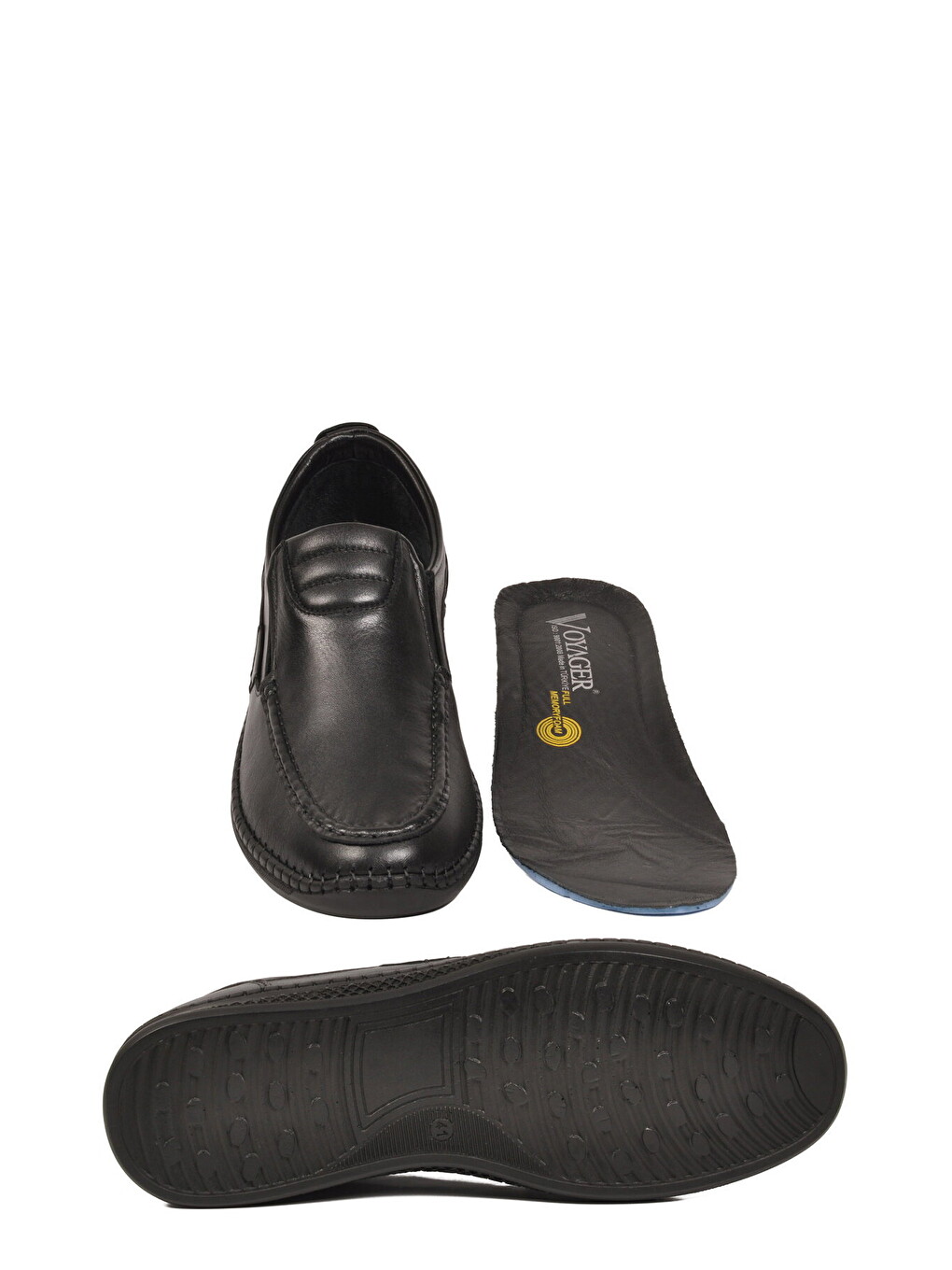 Erkek Siyah Hakiki Deri Hafızalı Rahat Taban Smart Casual Ayakkabı Loafer M741 M-4