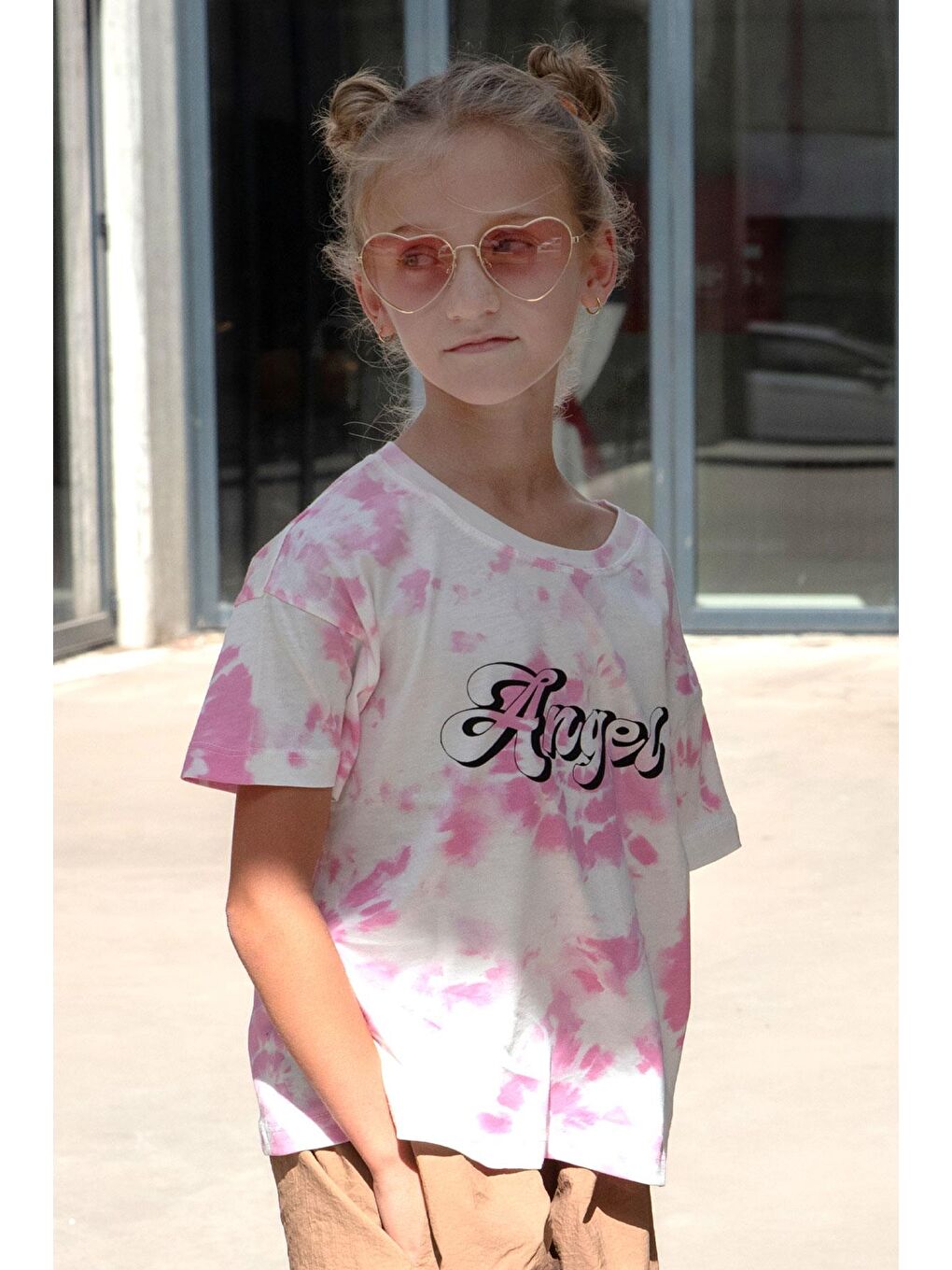 Kız Çocuk Tişört Yazı Baskılı Beyaz (8-14 Yaş)