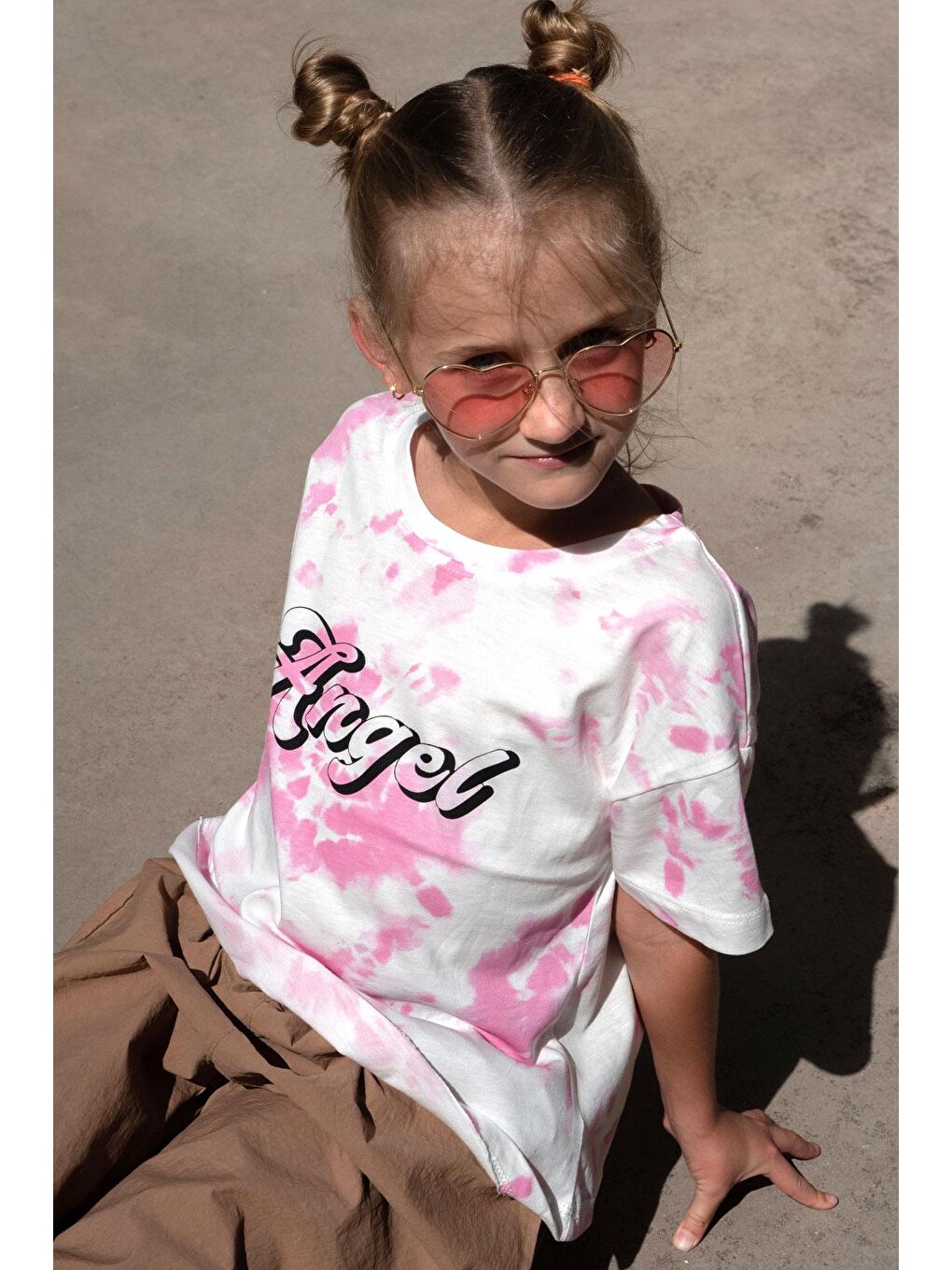 Kız Çocuk Tişört Yazı Baskılı Beyaz (8-14 Yaş)-2