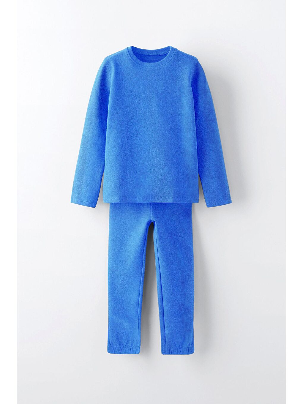 Mavi Erkek Çocuk Basic %100 Pamuk Havlu Pijama Takımı (3-4 Yaş 8-9 Yaş)-1