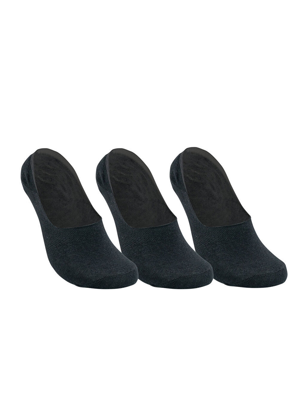 Invisible 3 Pack Unisex Siyah Babet Çorap