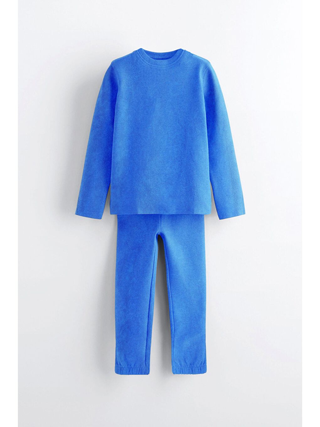 Mavi Erkek Çocuk Basic %100 Pamuk Havlu Pijama Takımı (3-4 Yaş 8-9 Yaş)-3