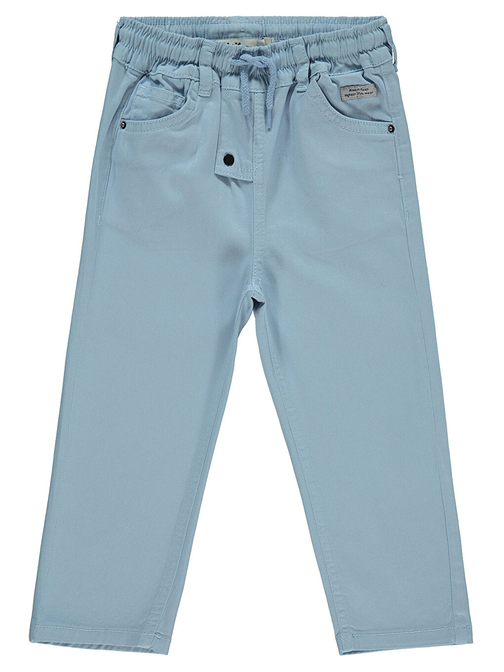 2204 Boys Süs Düğmeli Beli Lastikli 2-5 Yaş Pantolon Buz Mavi