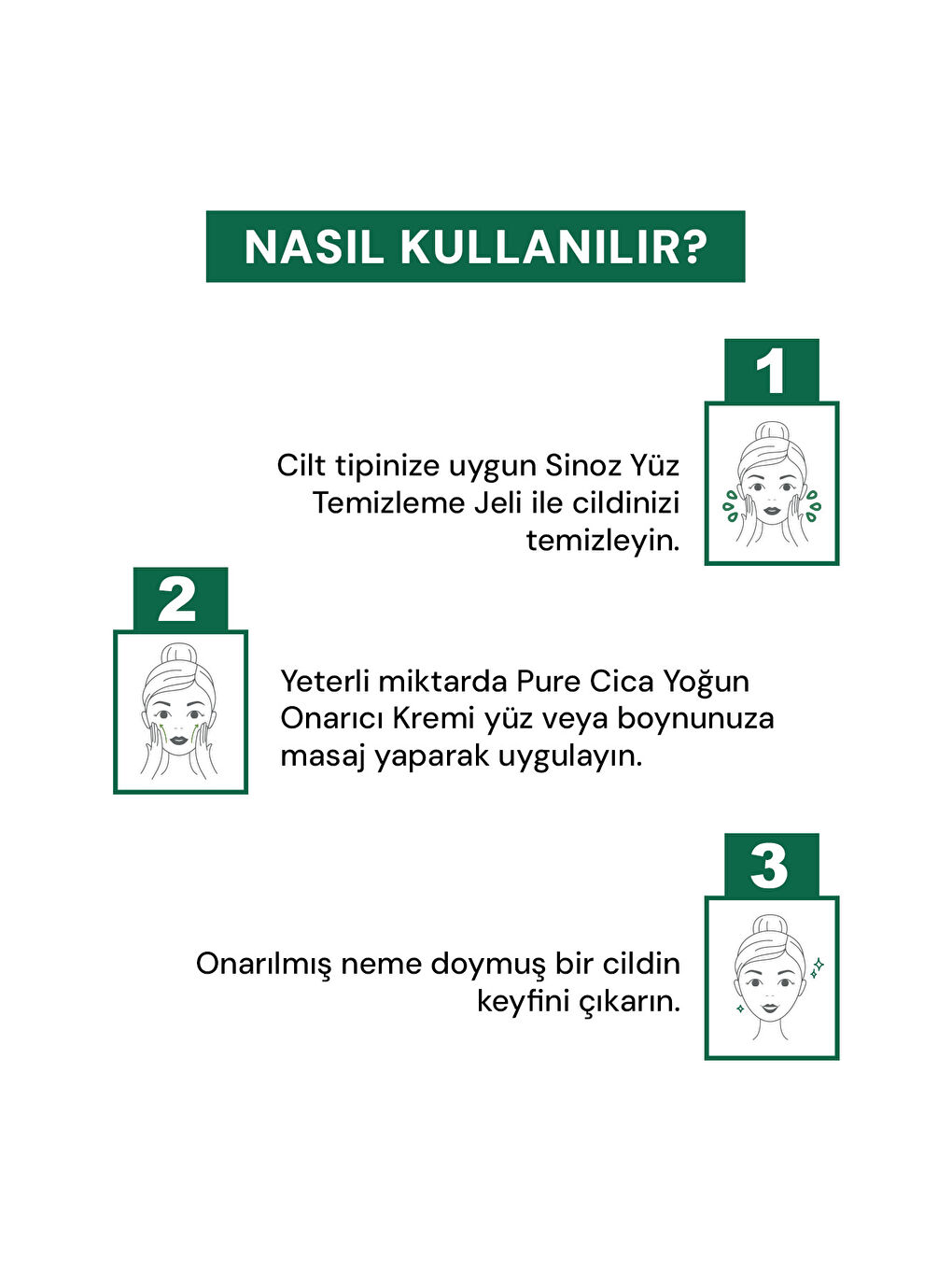 Pure Cica Yoğun Onarıcı Nemlendirici Bakım Kremi 50 ML Tahriş Olmuş Hasarlı Ciltler için-3