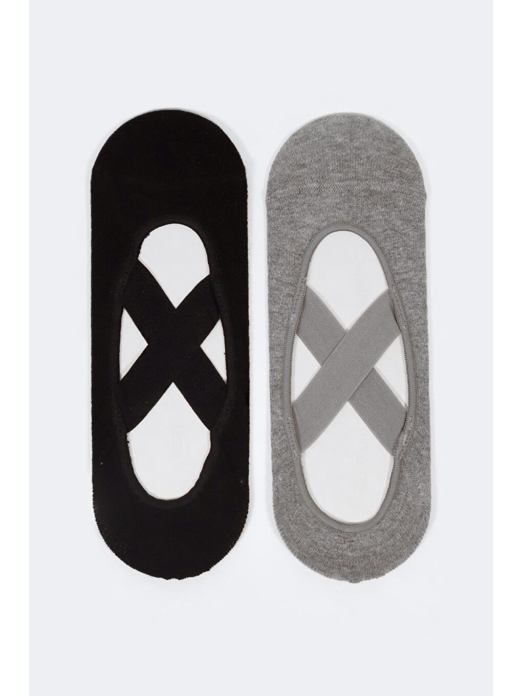 2'li Paket Asta Yoga Kadın Çorap Gri / Siyah