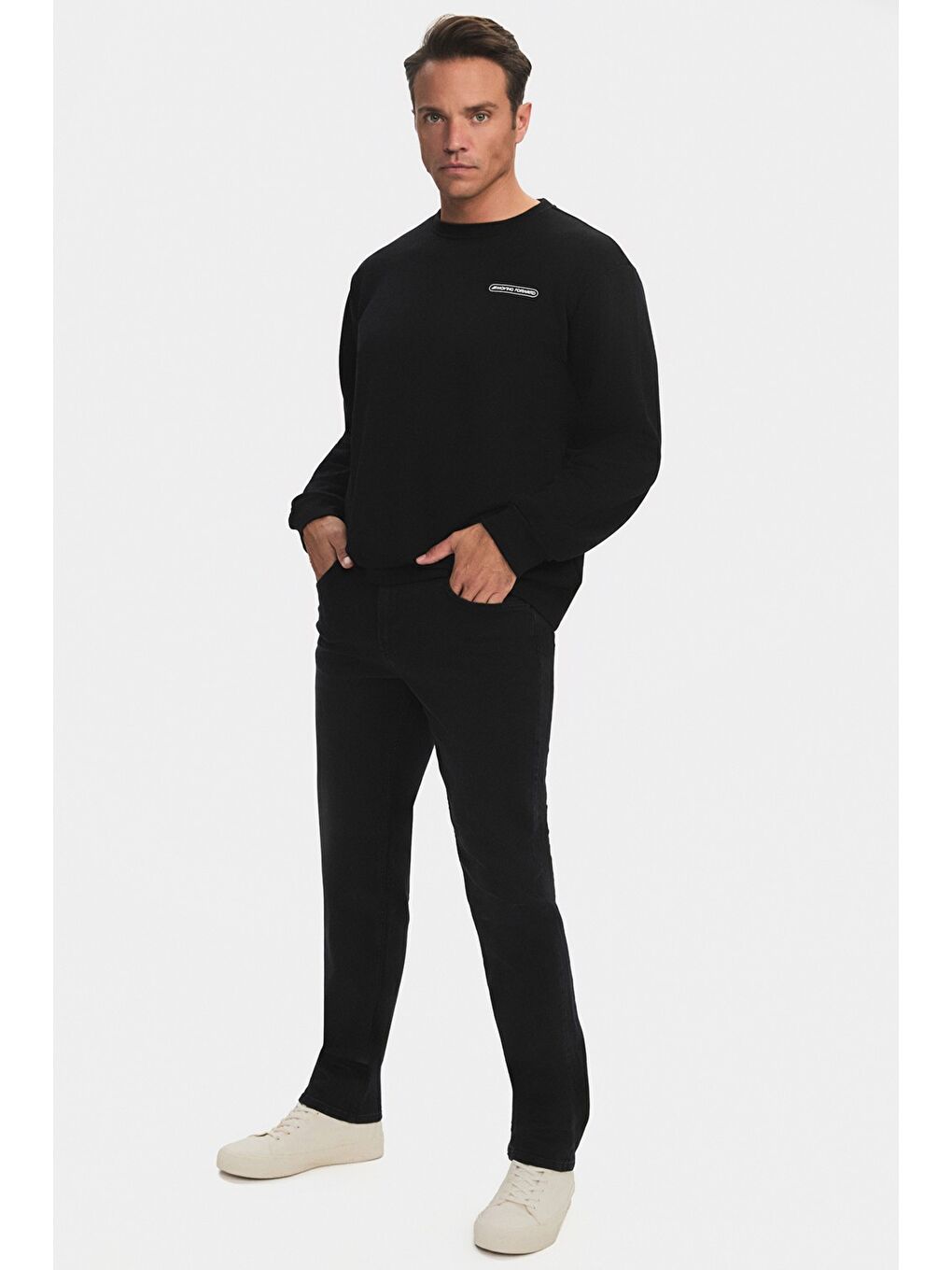 Siyah Erkek Regular Fit Denim Jean Pantolon-2