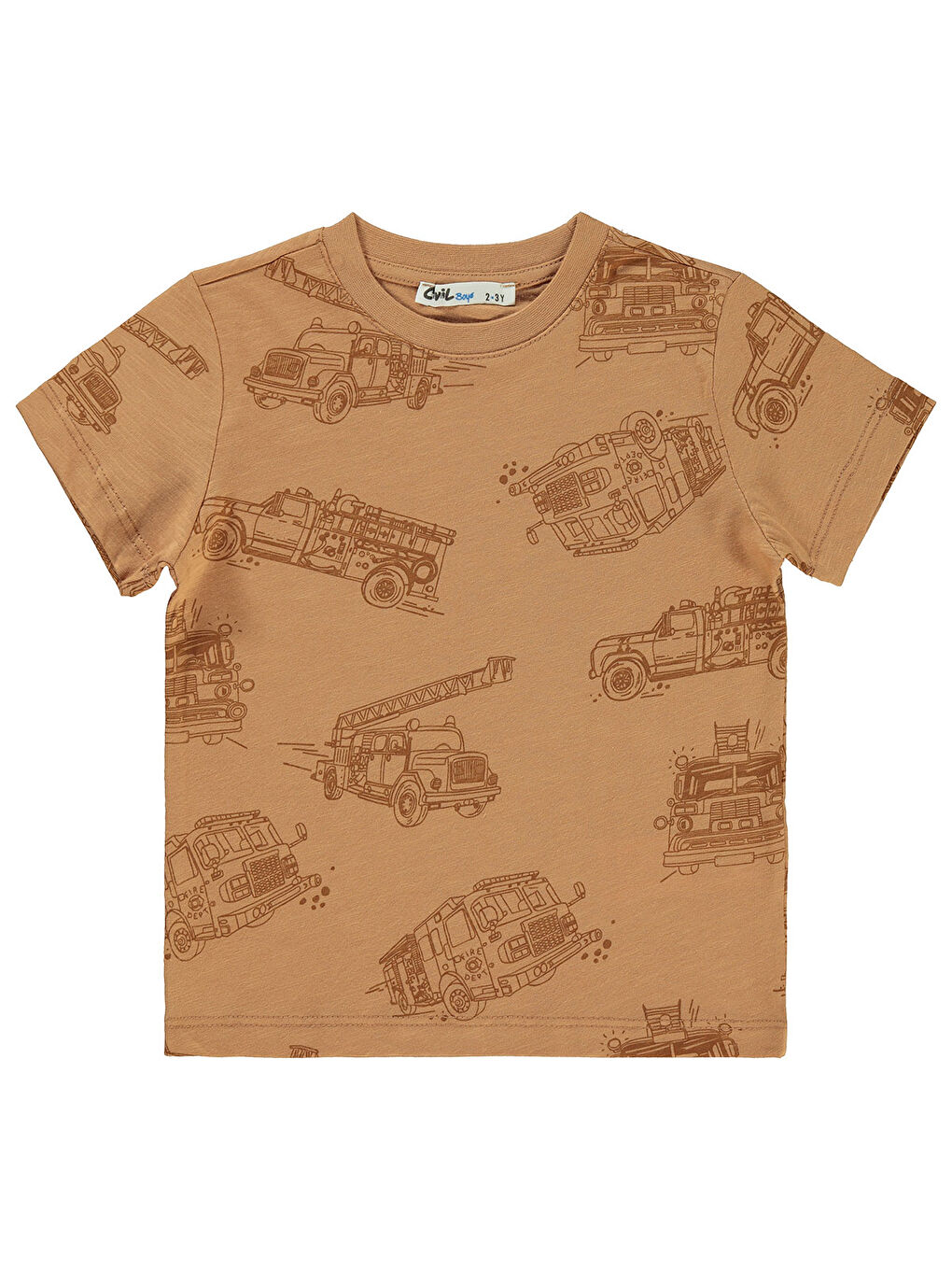 Kahverengi Boys Erkek Çocuk Tişört 2-5 Yaş Tarçın