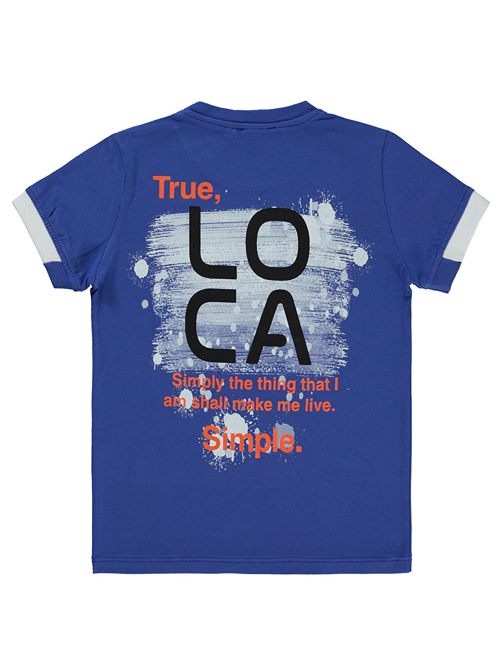 Boys Erkek Çocuk Tişört 6-9 Yaş Saks Mavisi-1