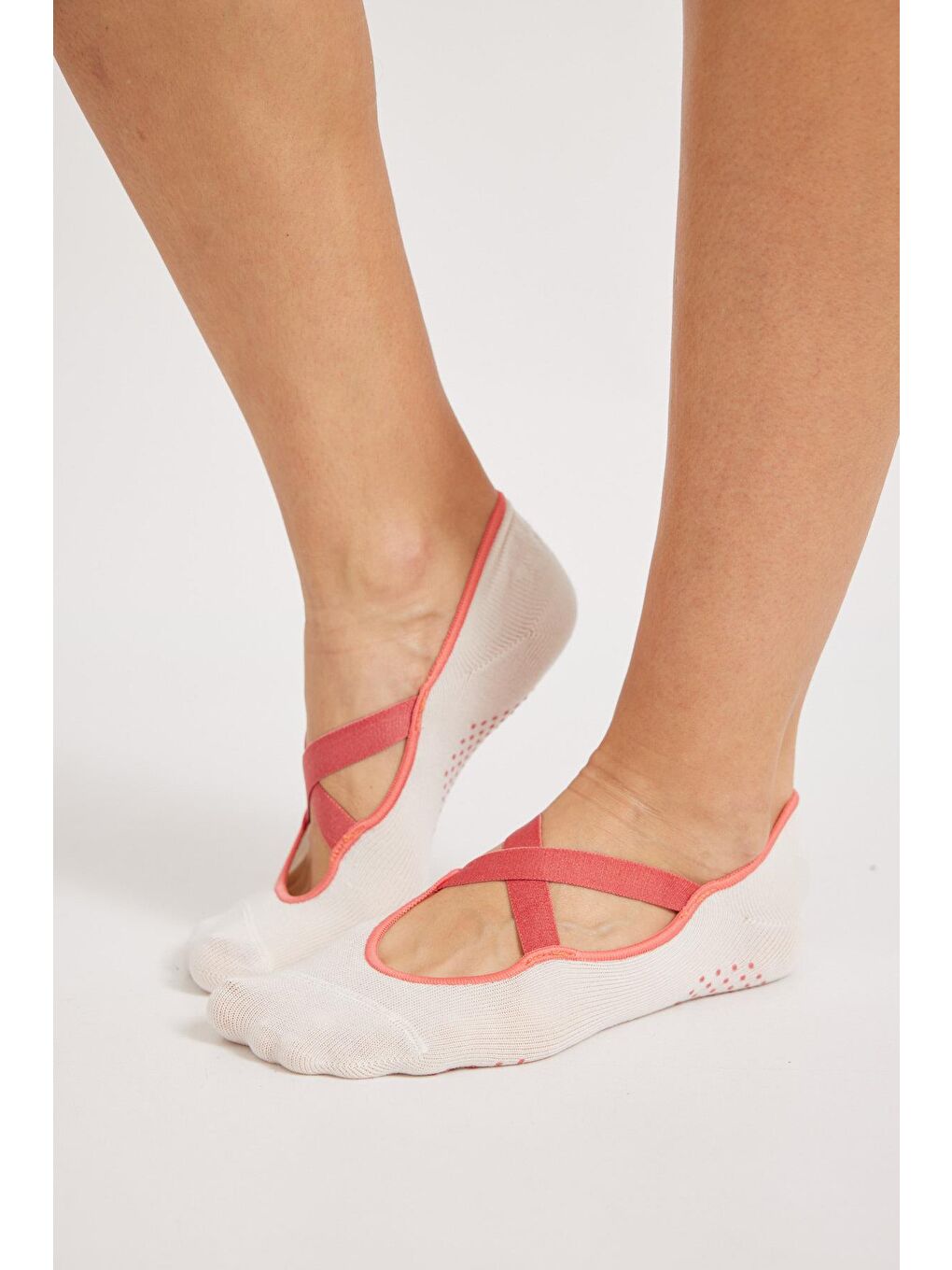 Asta Yoga Basic Görünmez Çorap Ekru