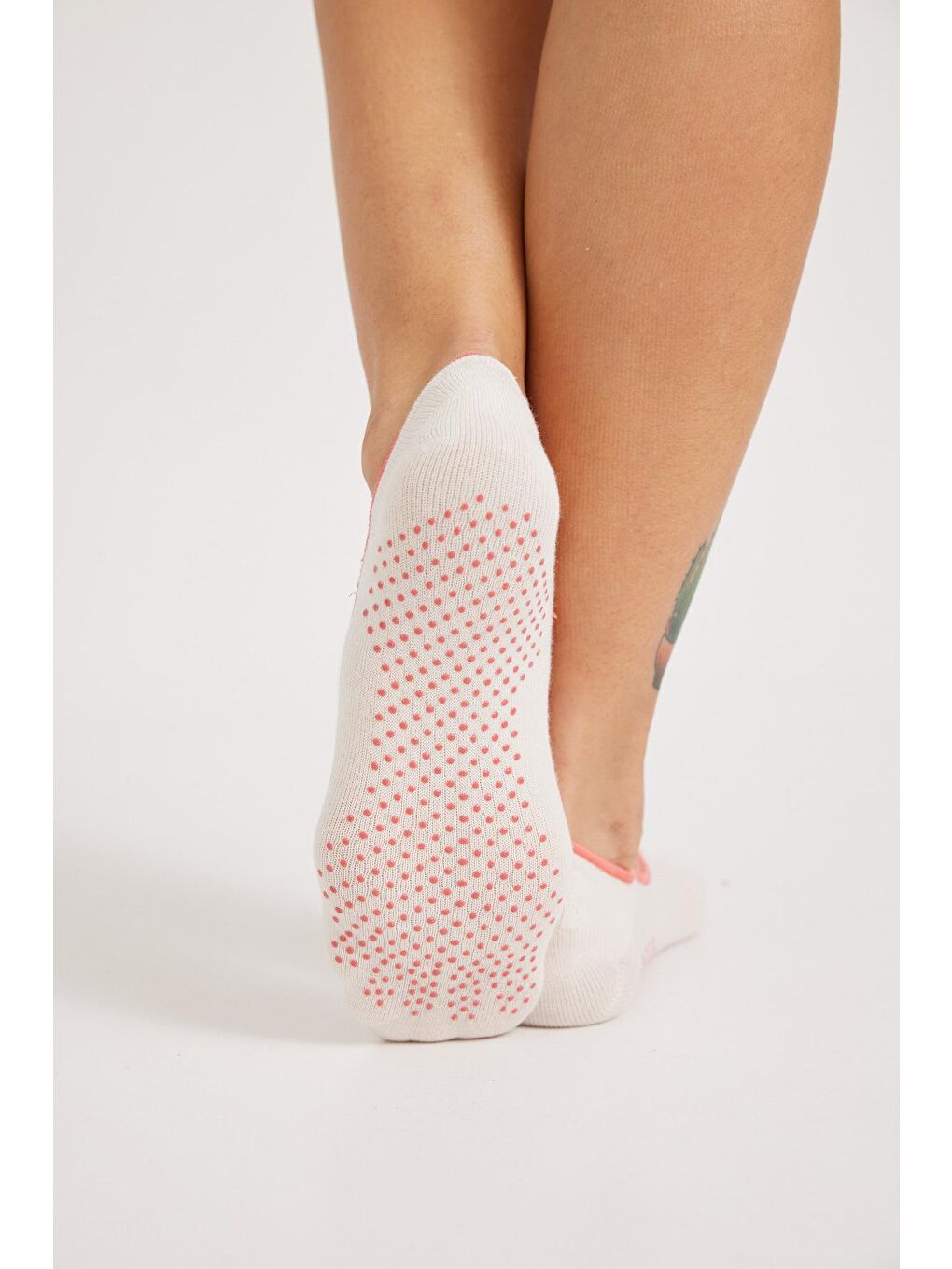 Asta Yoga Basic Görünmez Çorap Ekru-1