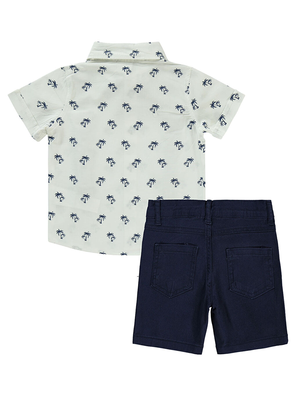 Baby Erkek Bebek Şortlu Takım 6-18 Ay İndigo-1