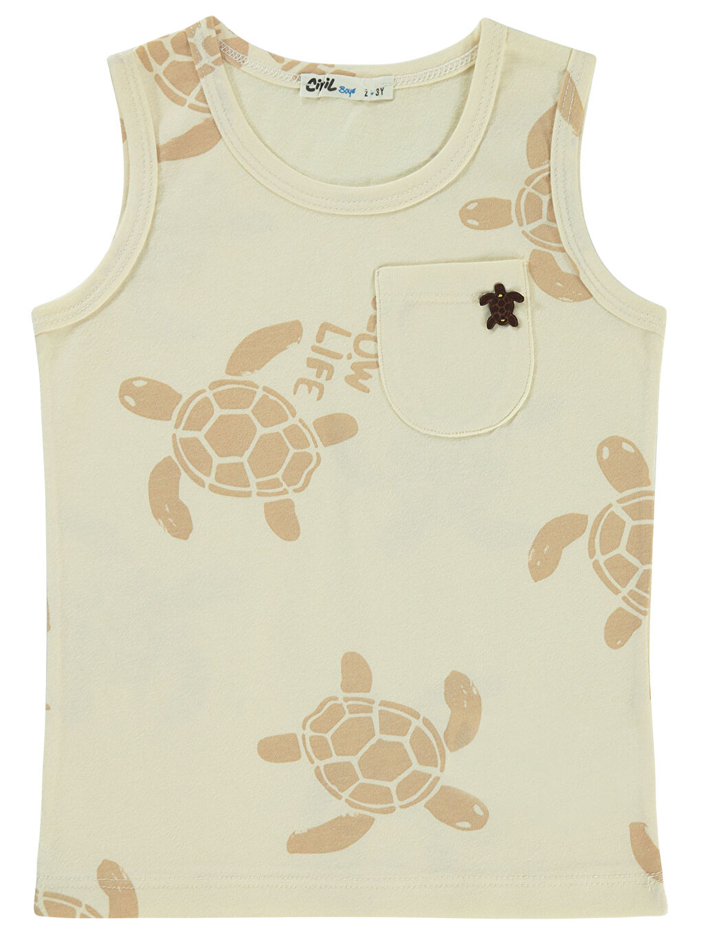 Bej Boys Erkek Çocuk Tişört 2-5 Yaş FilDişi
