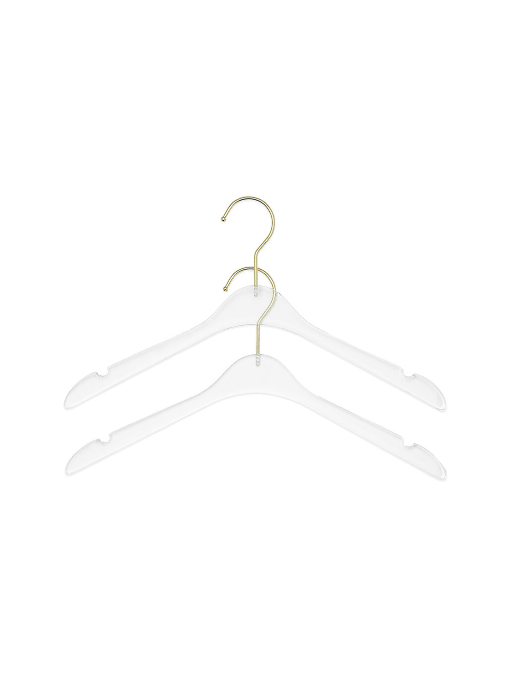 Renksiz 2'li Şeffaf Akrilik Giysi Askısı 21.5 x 38.5 x 1 cm-2