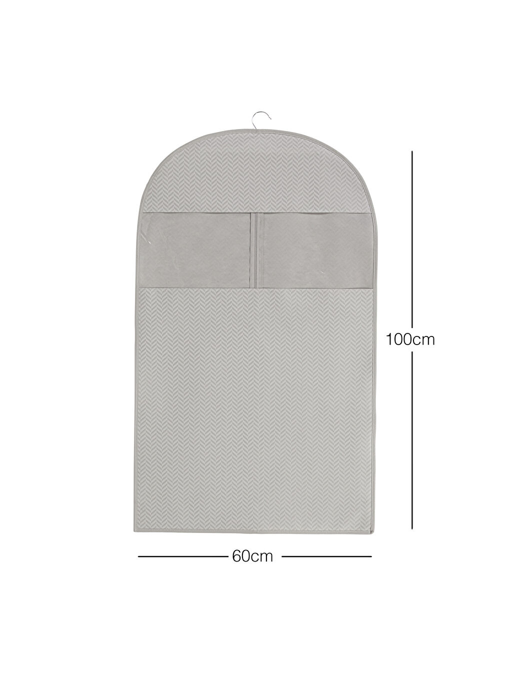 Gri Balıksırtı Elbise Kılıfı 60 x 100 cm-1