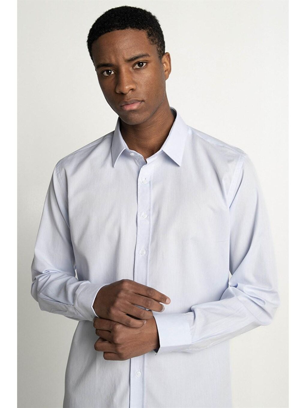 Mavi Tudors Modern Fit %100 Pamuk Armürlü Premium Erkek Beyaz Gömlek-1