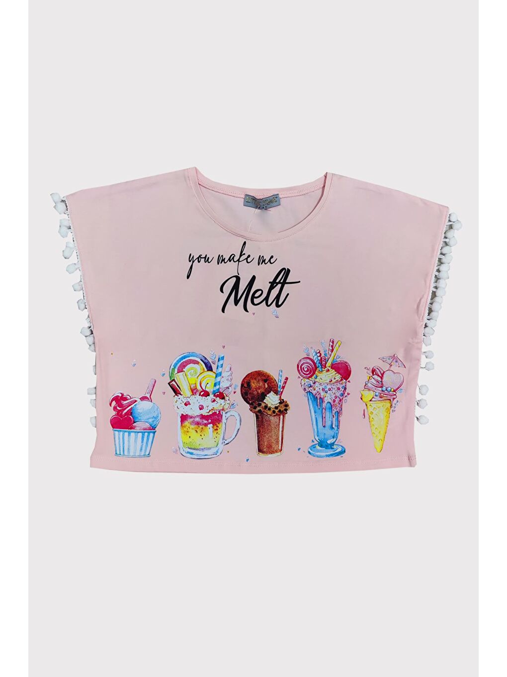 Pembe Kız Çocuk İce Cream Bluz