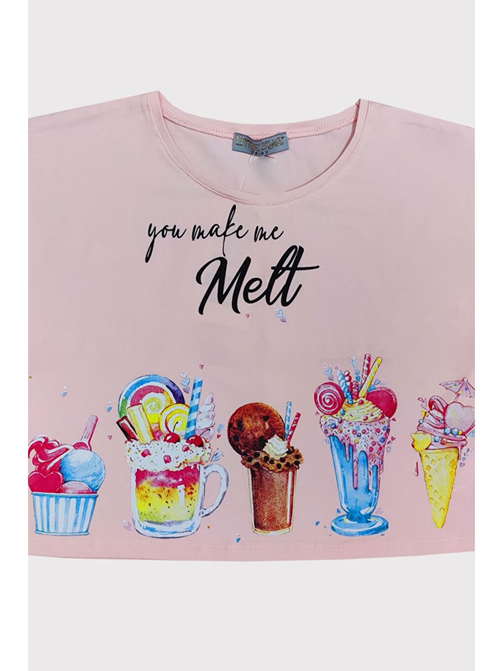 Pembe Kız Çocuk İce Cream Bluz-1