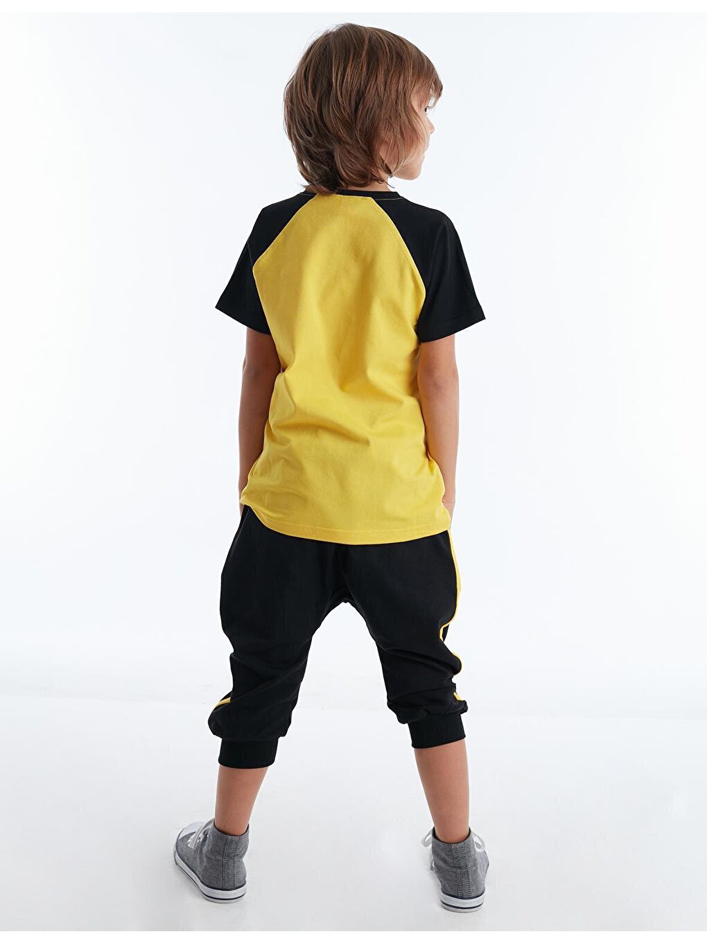 Karışık Dj Ape Erkek Çocuk Tişört Kapri Şort Takım-1