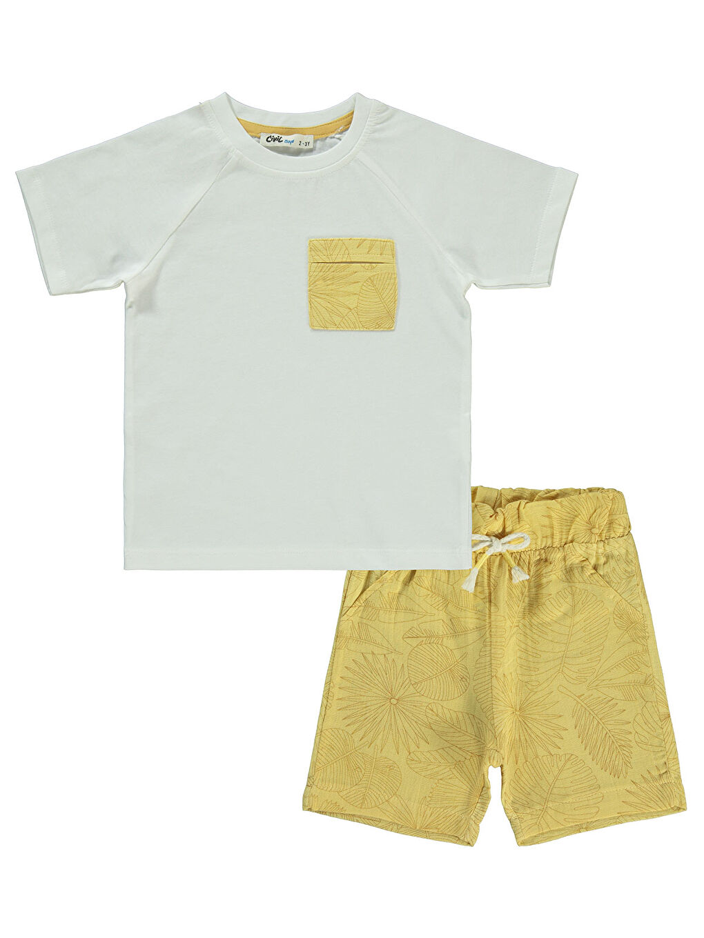 Kahverengi Boys Erkek Çocuk Takım 2-5 Yaş Soft Hardal