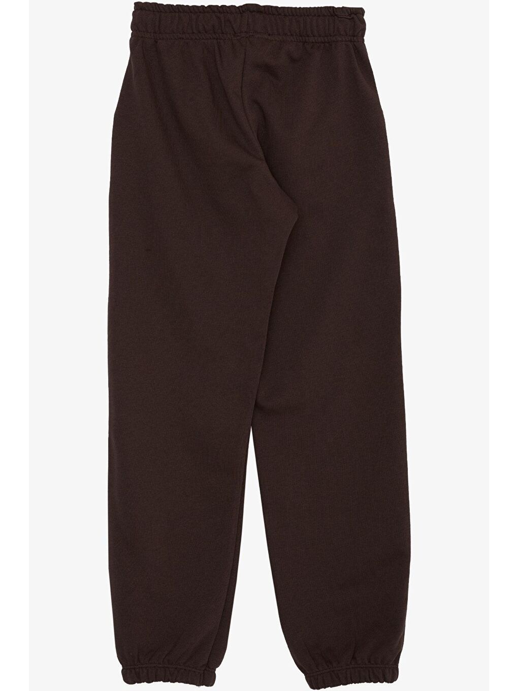 Kahverengi Erkek Çocuk Alt Armalı Bağcık Aksesuarlı Paçası Lastikli Koyu Kahve (4 Yaş)-1