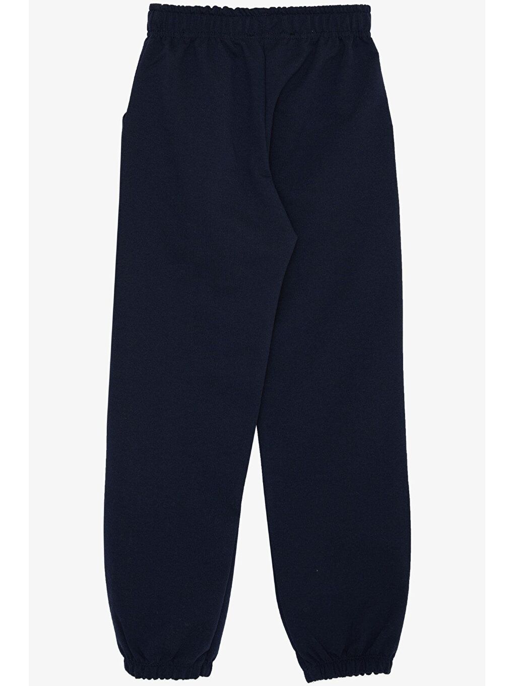 Erkek Çocuk Alt Armalı Bağcık Aksesuarlı Paçası Lastikli Lacivert (4-6 Yaş)-1