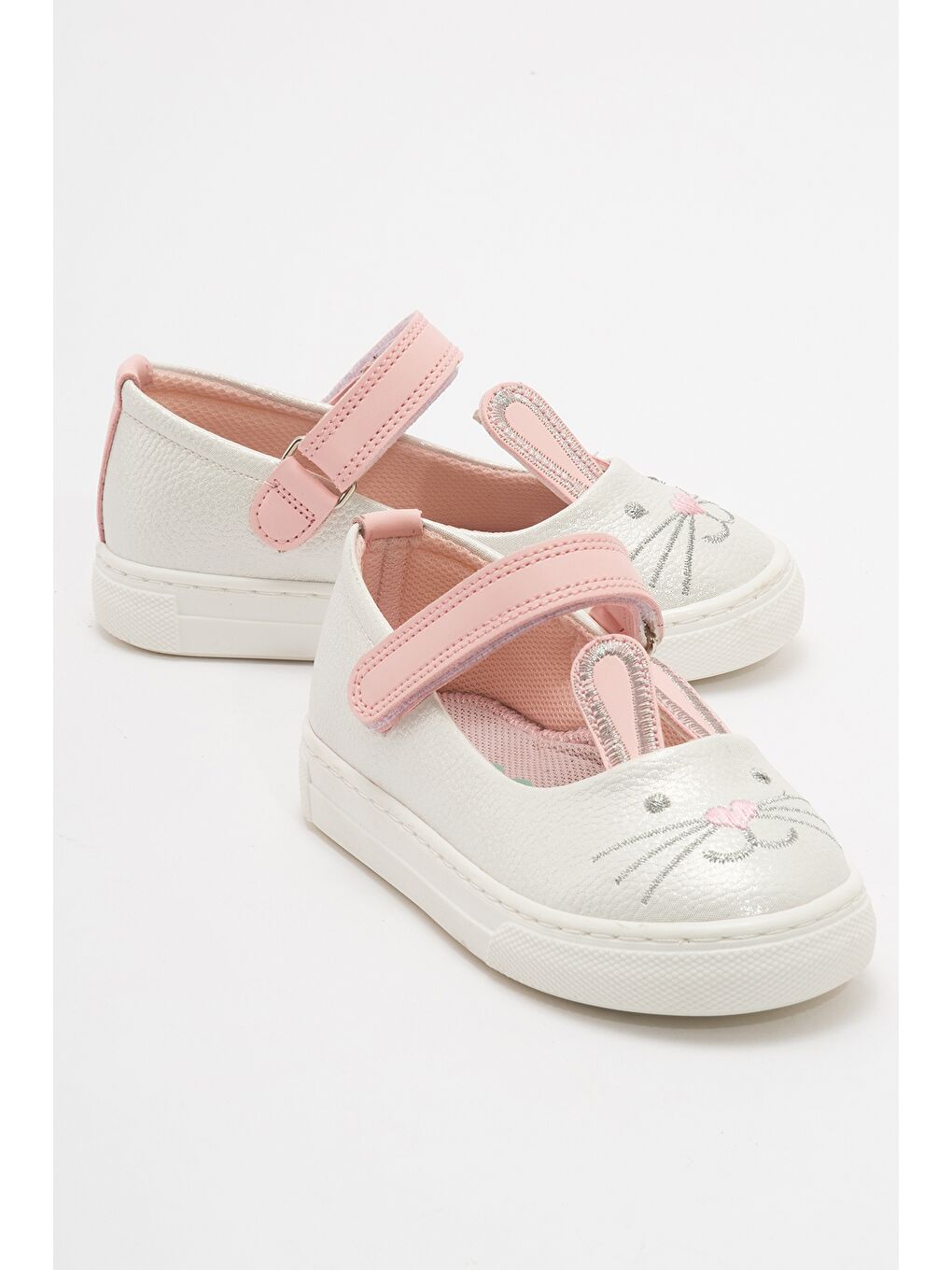 Ekru Kız Çocuk Sedef Tavşanlı Günlük Babet-1