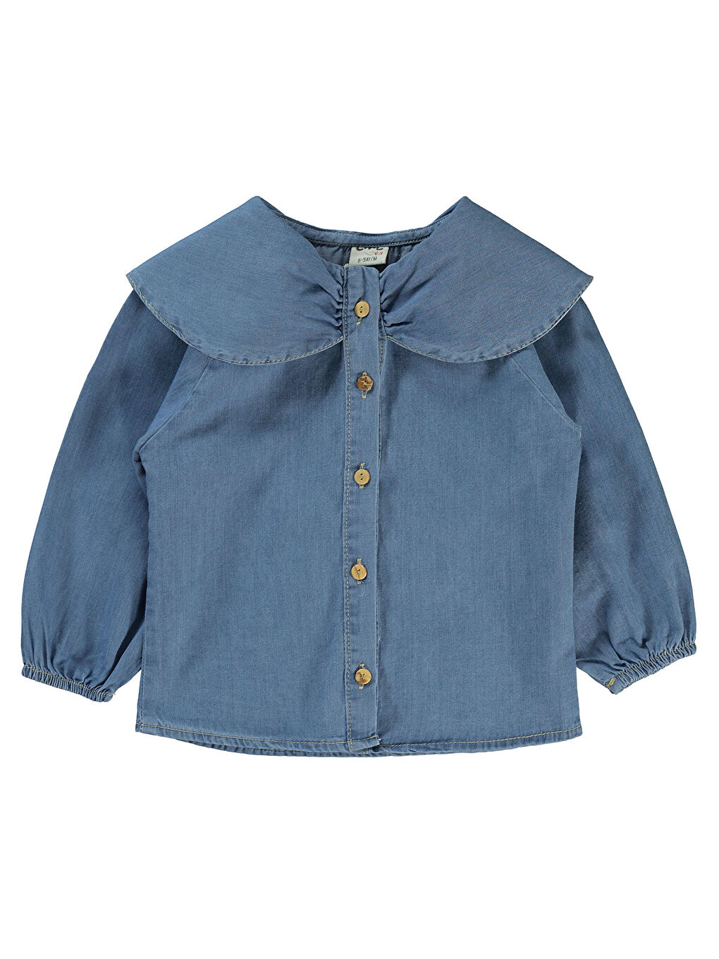 Baby Kız Bebek Gömlek 6-18 Ay Mavi