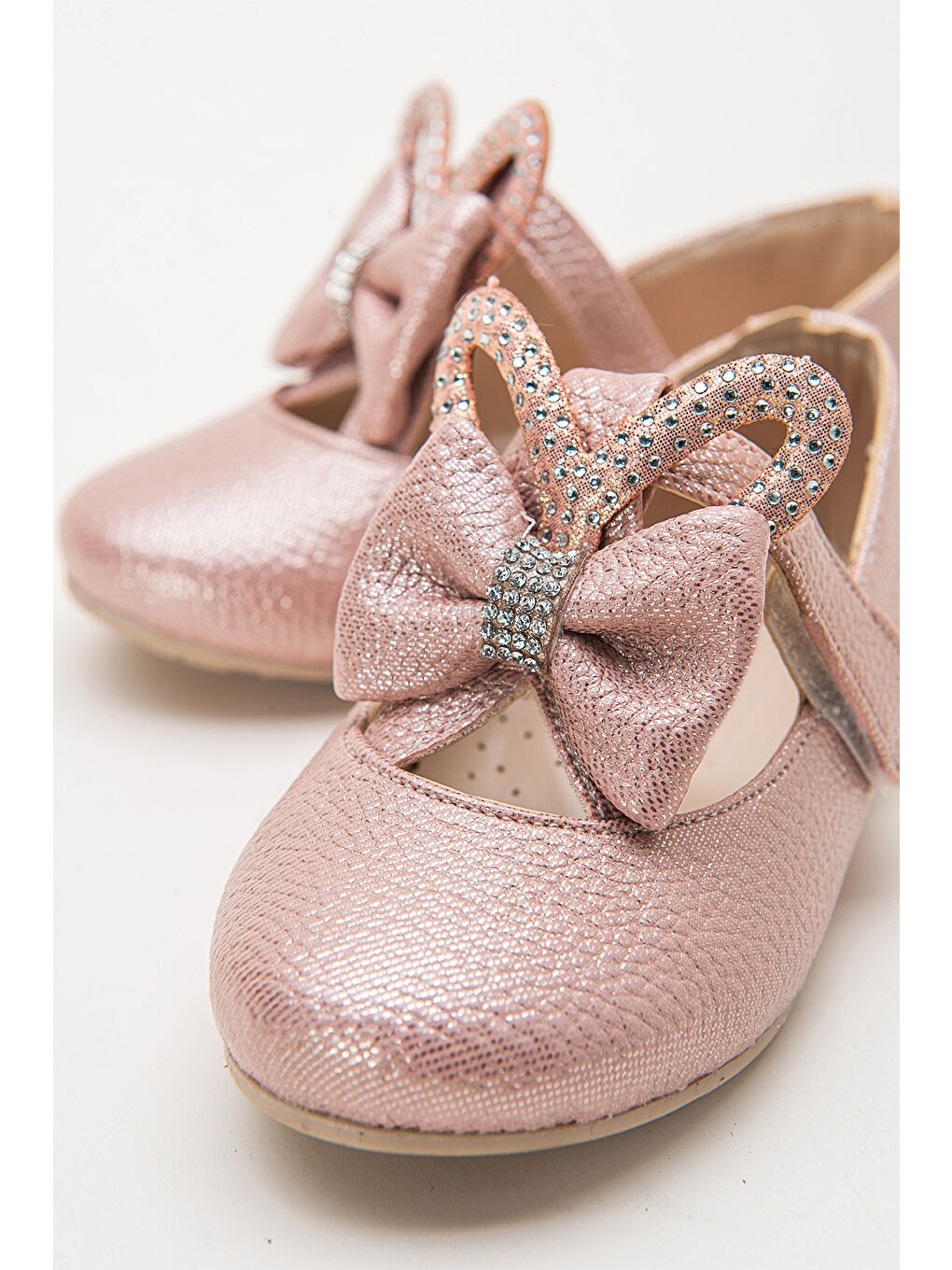 Pembe Kız Çocuk Pudra Fashion Babet-1