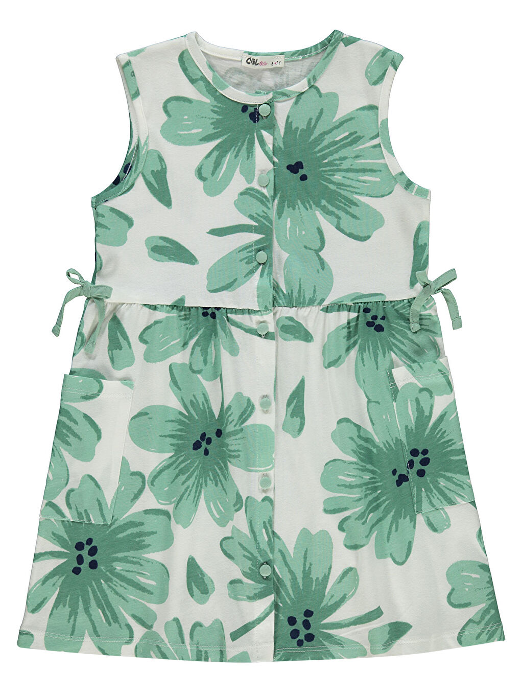 Girls Kız Çocuk Elbise 6-9 Yaş Çağla Yeşili
