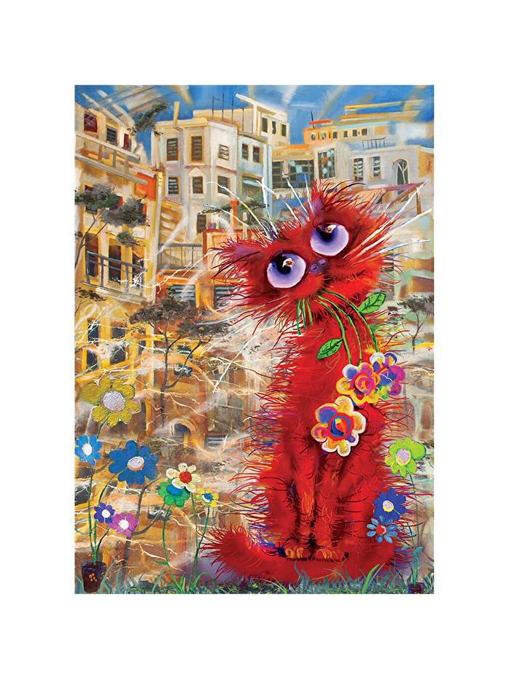 Art Puzzle Karışık 260 Parça Puzzle Kırmızı Kedi