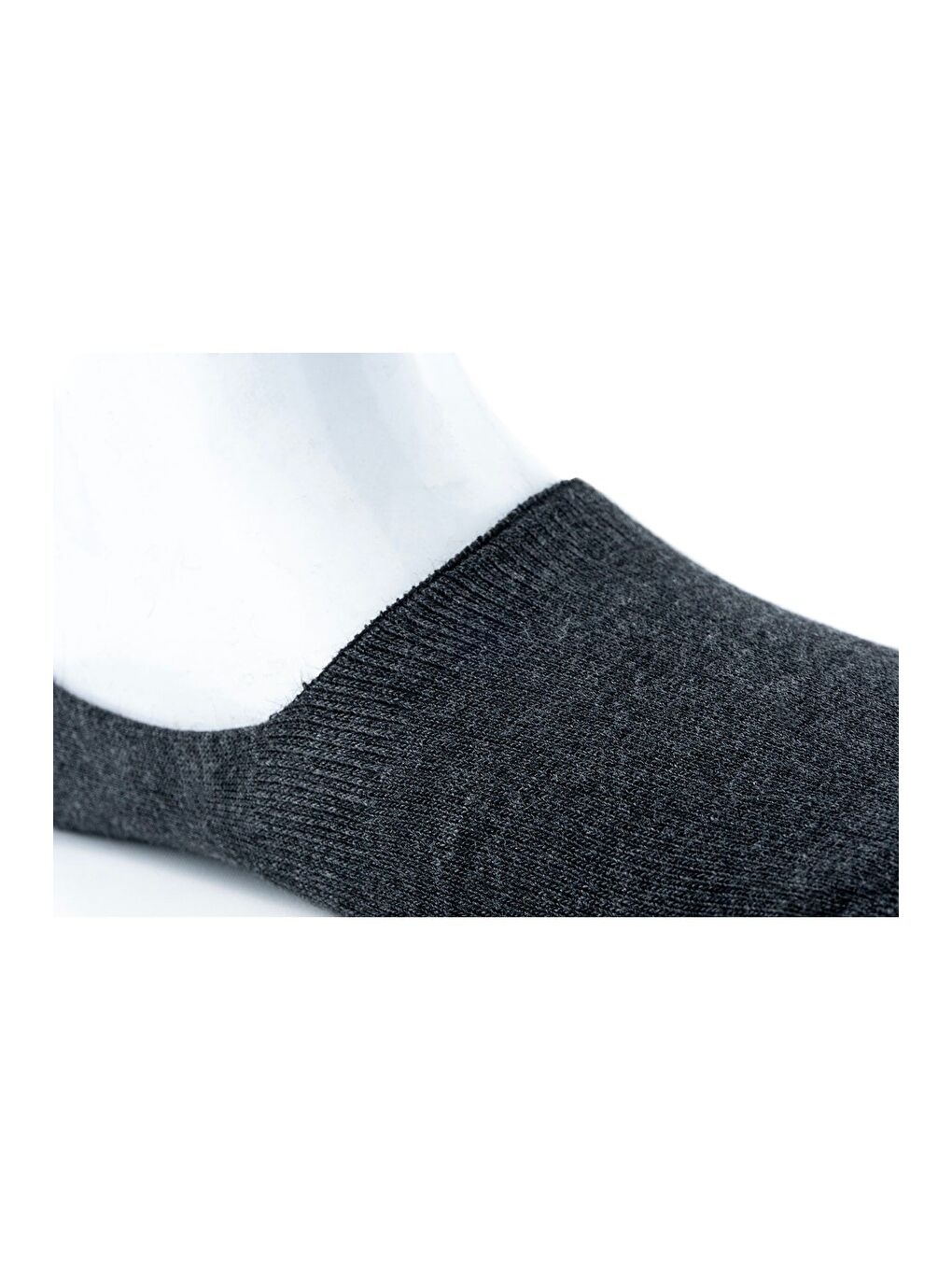 6'lı Kadın Antrasit Bambu Dikişsiz Silikonlu Kaydırmaz Topuk Yüksek Kaliteli Görünmez Babet Çorap-3