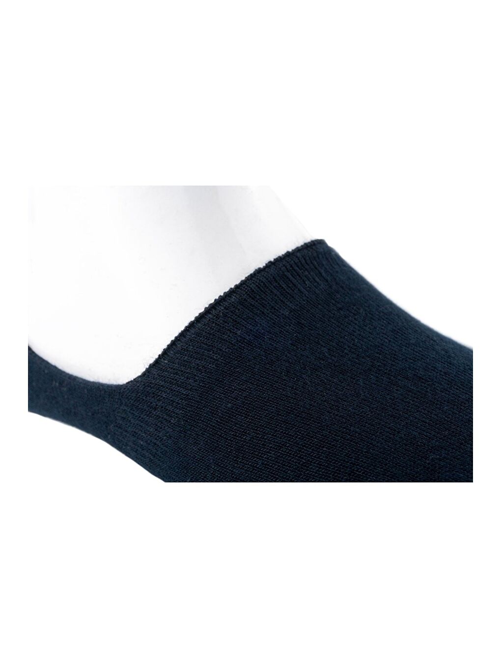 6'lı Kadın Lacivert Bambu Dikişsiz Silikonlu Kaydırmaz Topuk Yüksek Kaliteli Görünmez Babet Çorap-2