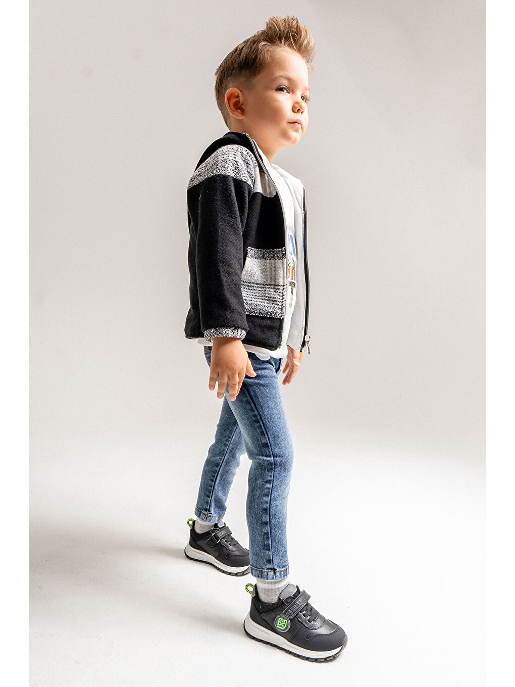 Erkek Çocuk Siyah Hakiki Deri Anatomik Günlük Ayakkabı-1