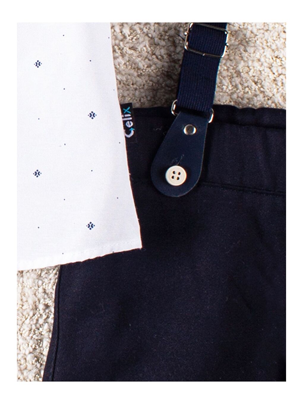 Lacivert 4 Parça Papyonlu Yazlık Erkek Çocuk Gömlekli Slopetli Özel Gün Takım-4