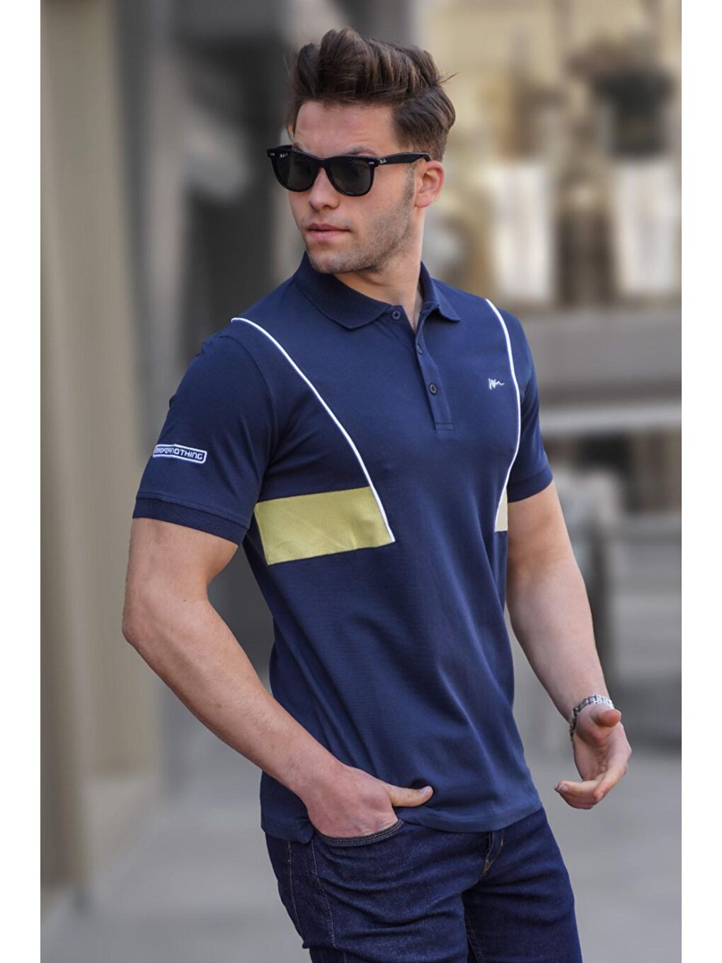 Lacivert Polo Yaka Erkek Tişört 5243