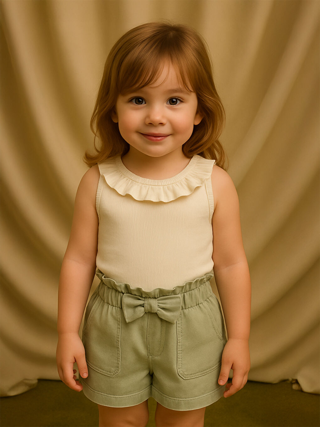 Girls Kız Çocuk Tişört 2-5 Yaş Ekru